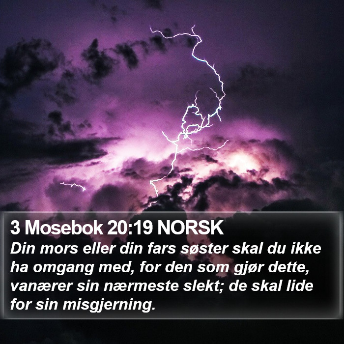 3 Mosebok 20:19 NORSK Bible Study