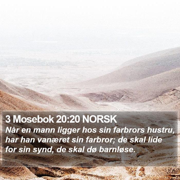 3 Mosebok 20:20 NORSK Bible Study