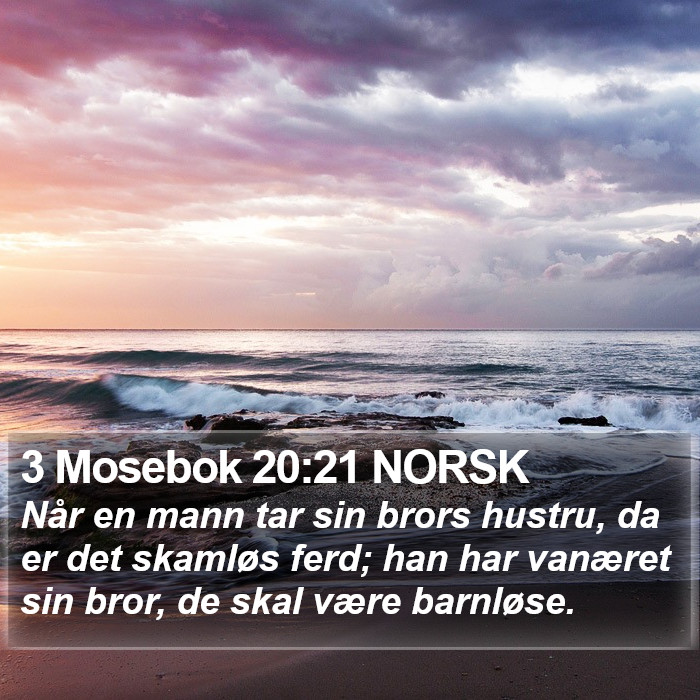 3 Mosebok 20:21 NORSK Bible Study