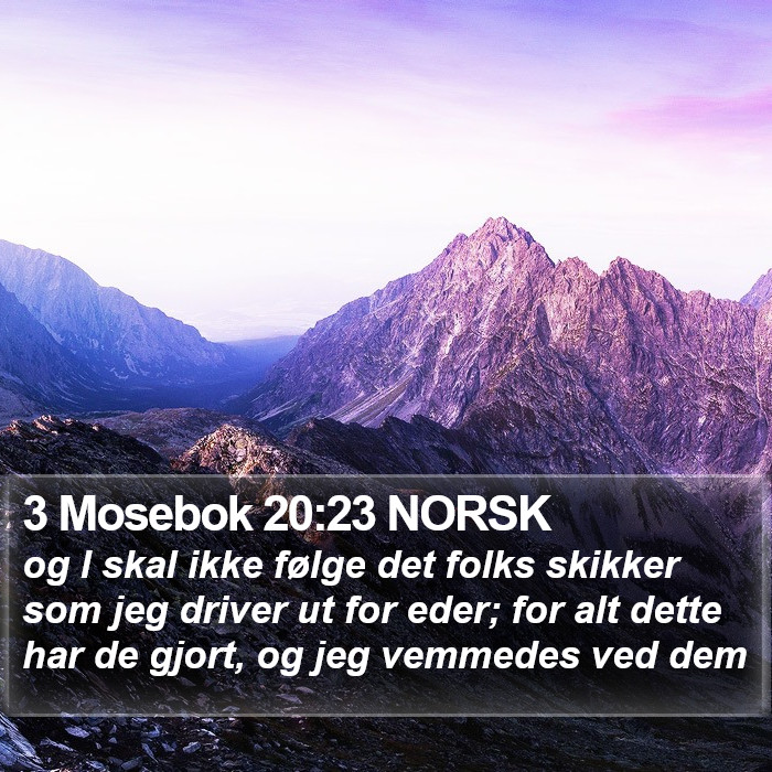 3 Mosebok 20:23 NORSK Bible Study