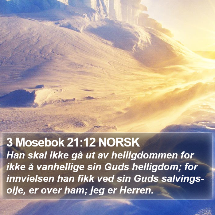 3 Mosebok 21:12 NORSK Bible Study