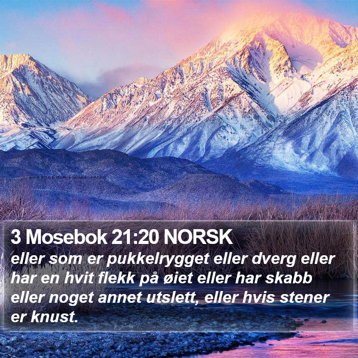 3 Mosebok 21:20 NORSK Bible Study