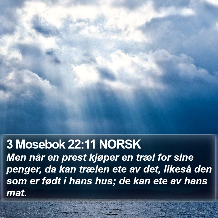 3 Mosebok 22:11 NORSK Bible Study