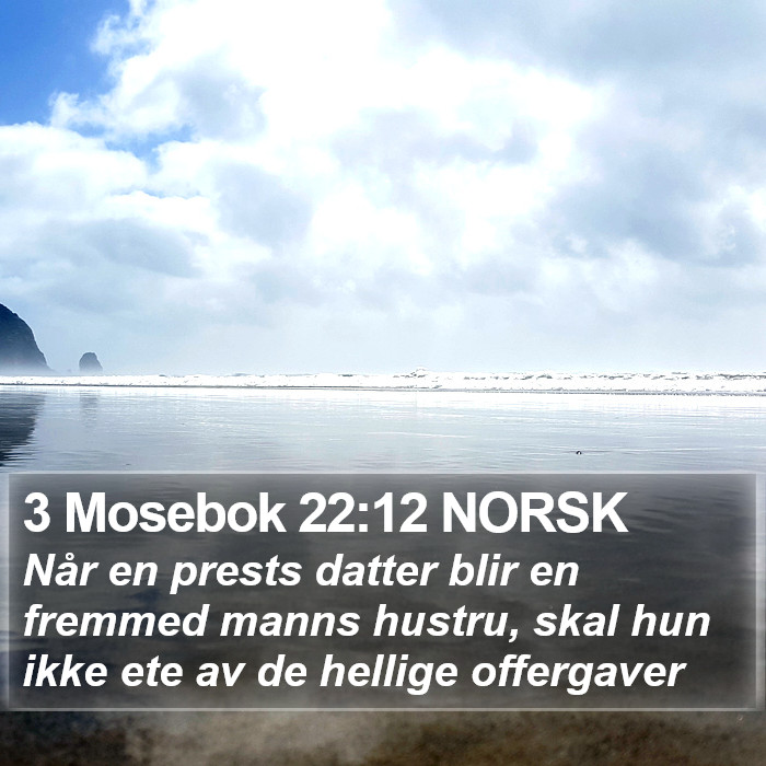 3 Mosebok 22:12 NORSK Bible Study