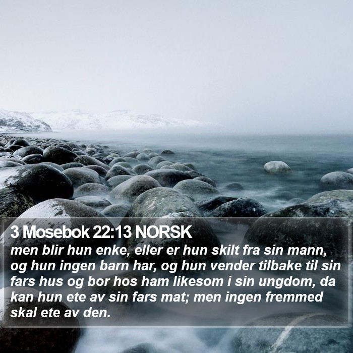 3 Mosebok 22:13 NORSK Bible Study