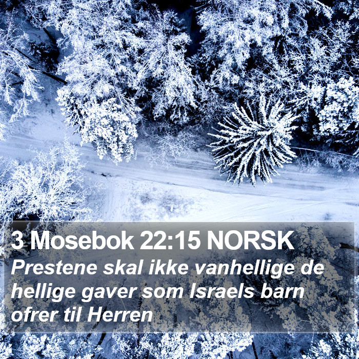 3 Mosebok 22:15 NORSK Bible Study