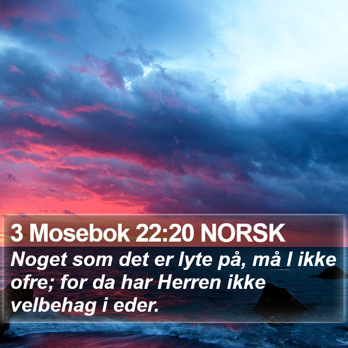 3 Mosebok 22:20 NORSK Bible Study