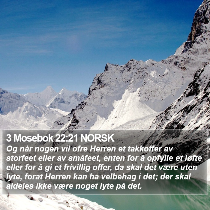 3 Mosebok 22:21 NORSK Bible Study