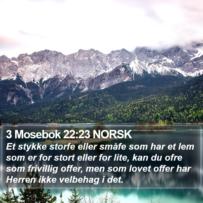 3 Mosebok 22:23 NORSK Bible Study