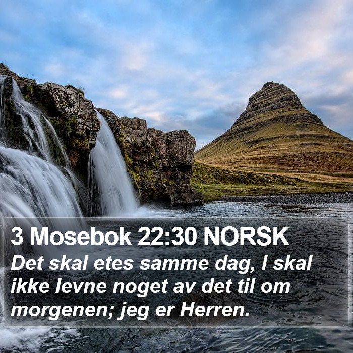 3 Mosebok 22:30 NORSK Bible Study