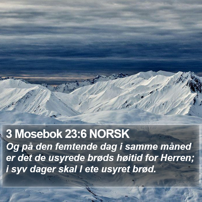 3 Mosebok 23:6 NORSK Bible Study