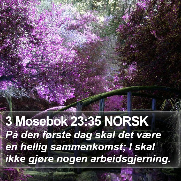 3 Mosebok 23:35 NORSK Bible Study