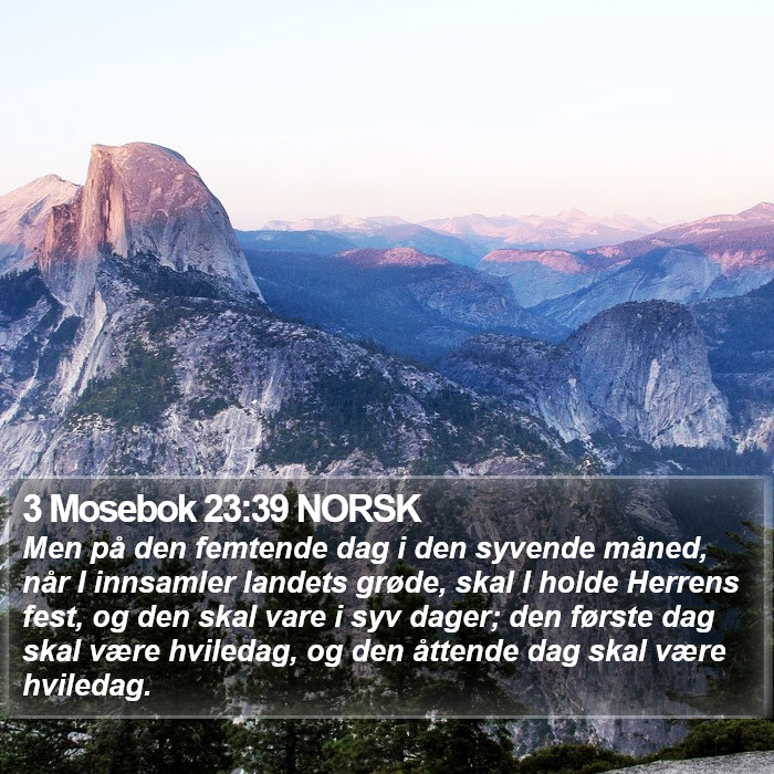 3 Mosebok 23:39 NORSK Bible Study