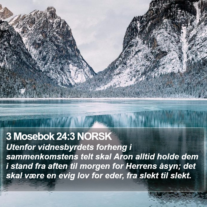 3 Mosebok 24:3 NORSK Bible Study