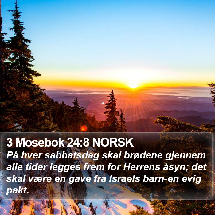3 Mosebok 24:8 NORSK Bible Study