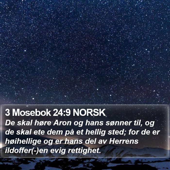 3 Mosebok 24:9 NORSK Bible Study
