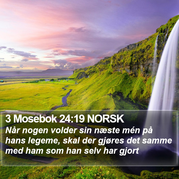 3 Mosebok 24:19 NORSK Bible Study