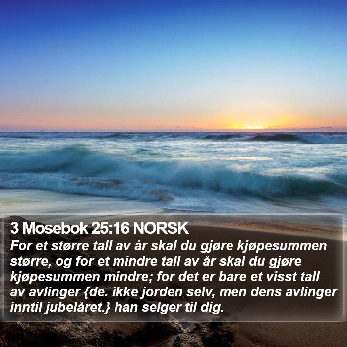 3 Mosebok 25:16 NORSK Bible Study