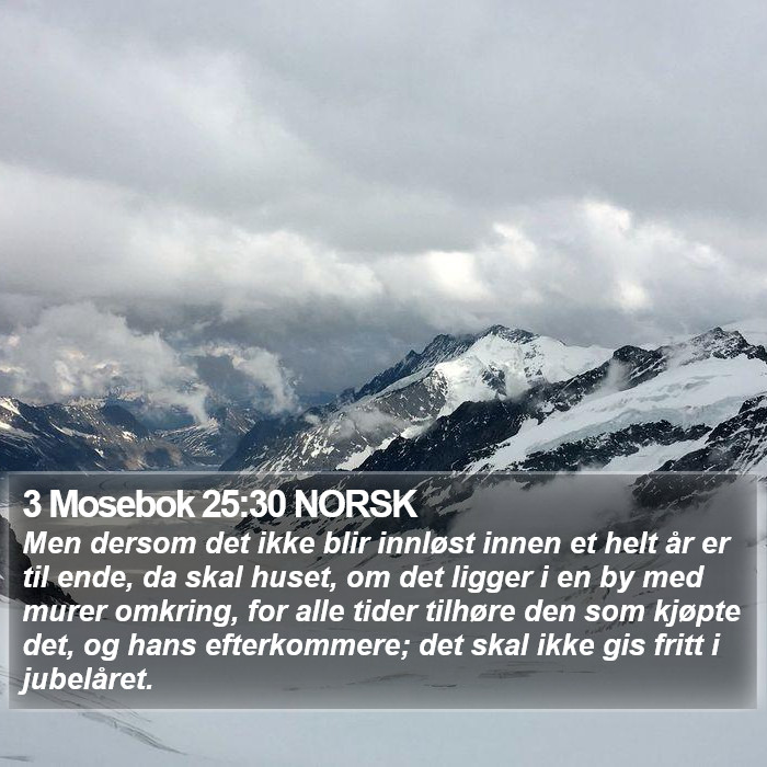 3 Mosebok 25:30 NORSK Bible Study