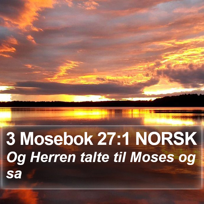 3 Mosebok 27:1 NORSK Bible Study