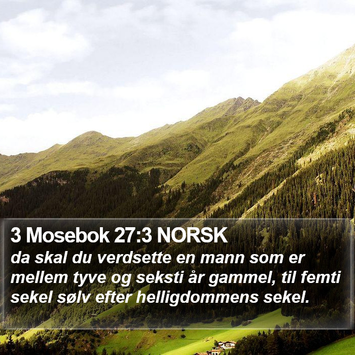 3 Mosebok 27:3 NORSK Bible Study