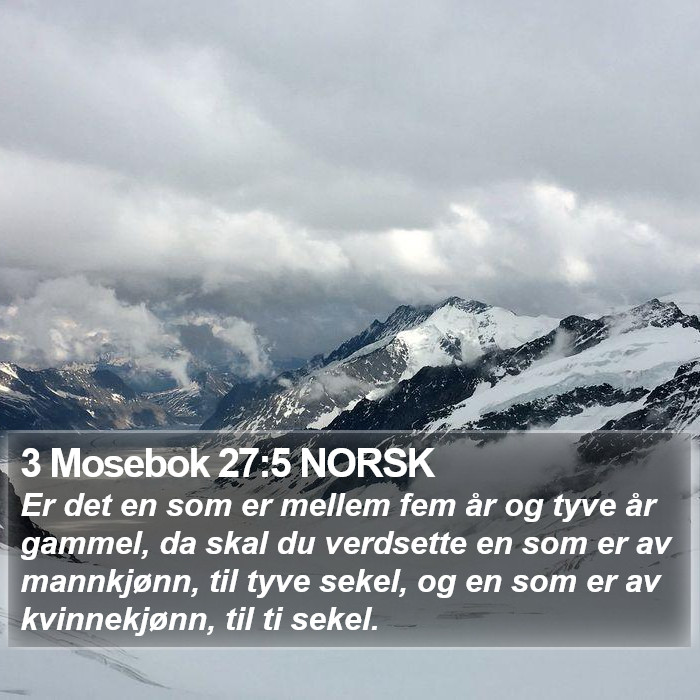 3 Mosebok 27:5 NORSK Bible Study