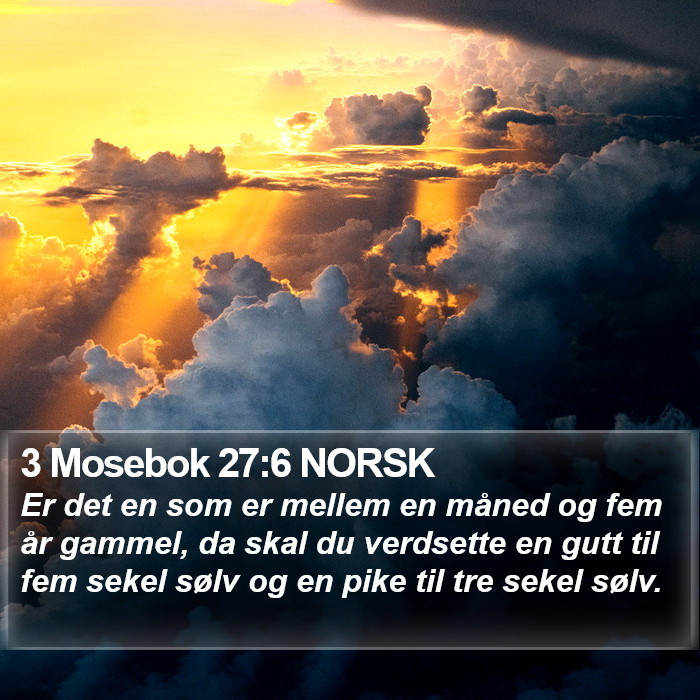 3 Mosebok 27:6 NORSK Bible Study