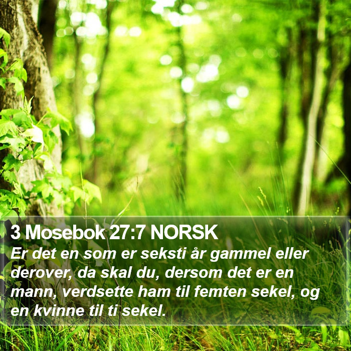 3 Mosebok 27:7 NORSK Bible Study