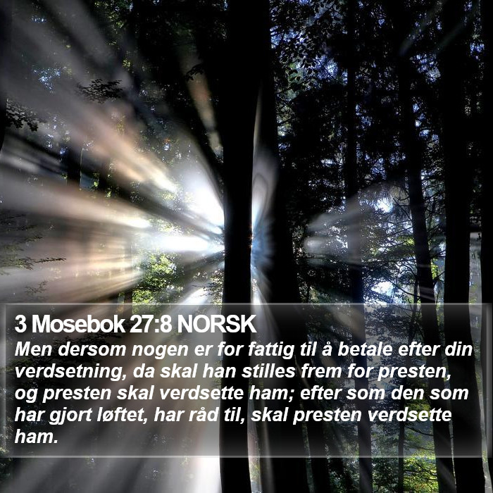 3 Mosebok 27:8 NORSK Bible Study