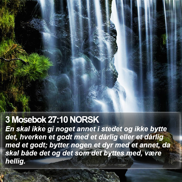 3 Mosebok 27:10 NORSK Bible Study