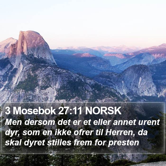 3 Mosebok 27:11 NORSK Bible Study