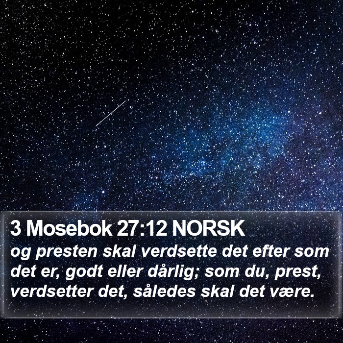 3 Mosebok 27:12 NORSK Bible Study