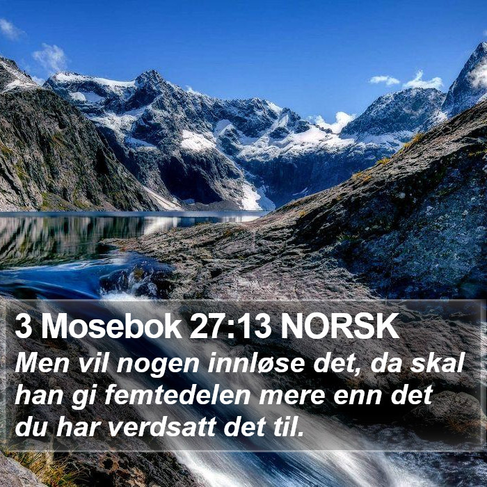 3 Mosebok 27:13 NORSK Bible Study