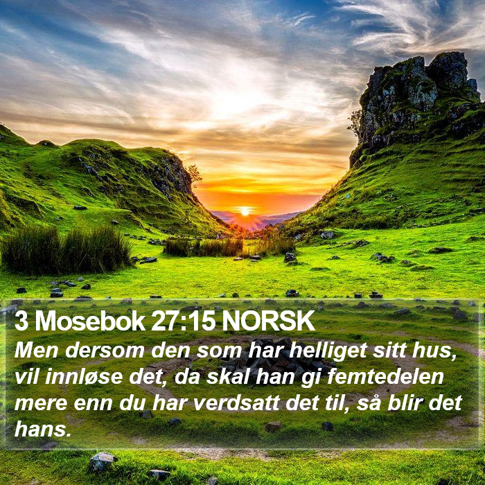 3 Mosebok 27:15 NORSK Bible Study