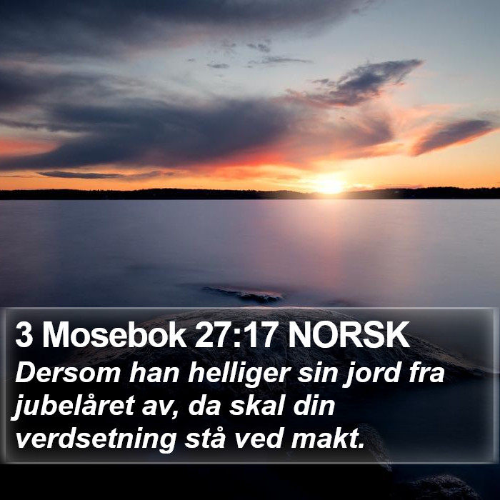 3 Mosebok 27:17 NORSK Bible Study