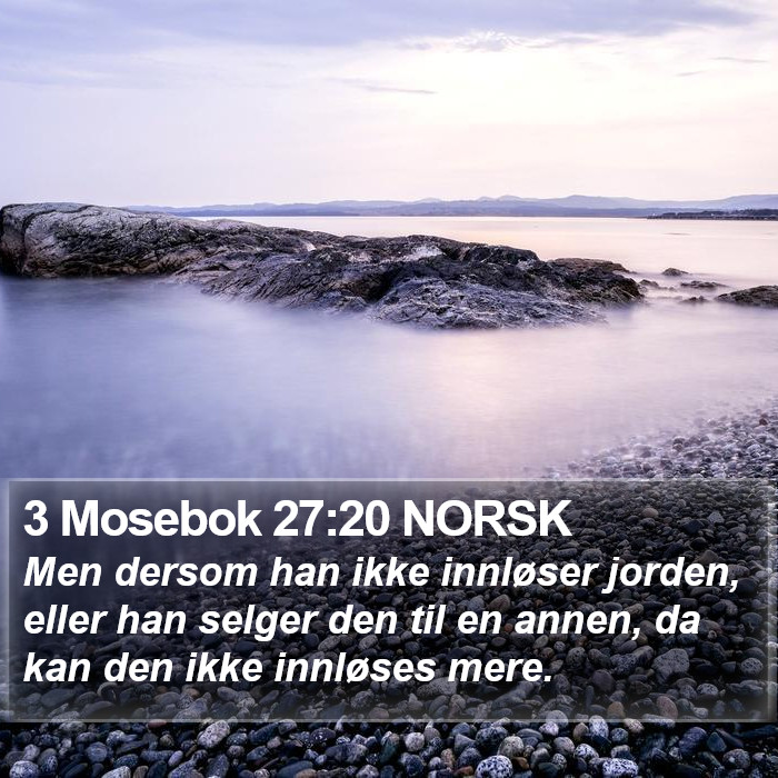 3 Mosebok 27:20 NORSK Bible Study