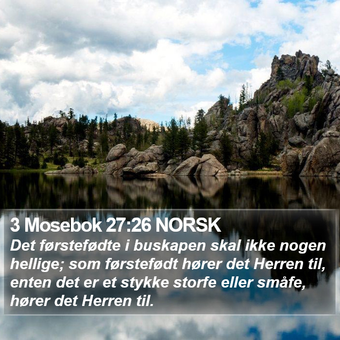 3 Mosebok 27:26 NORSK Bible Study