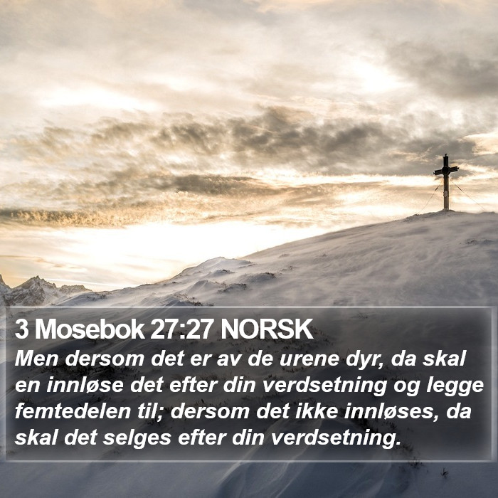 3 Mosebok 27:27 NORSK Bible Study