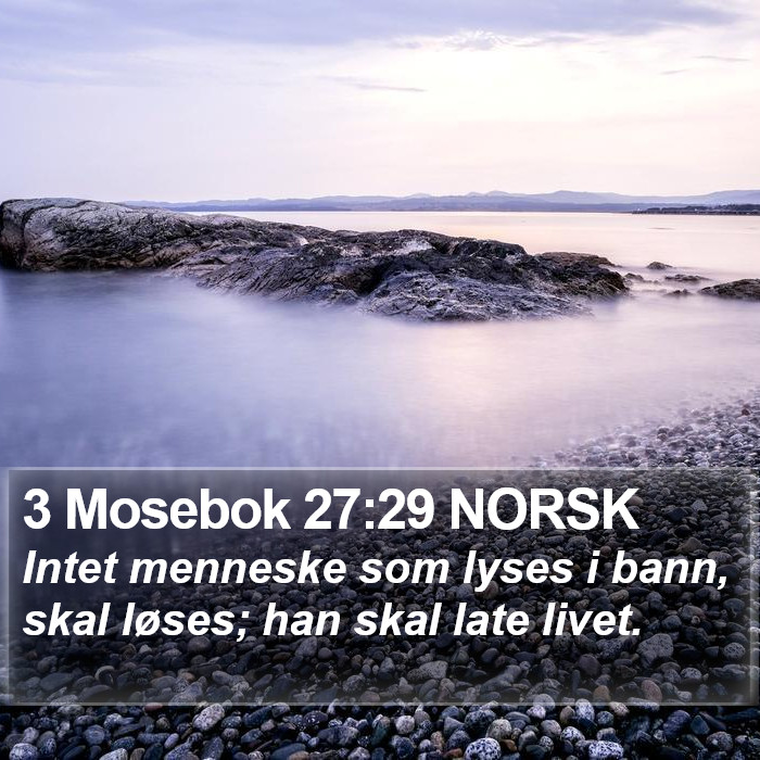 3 Mosebok 27:29 NORSK Bible Study