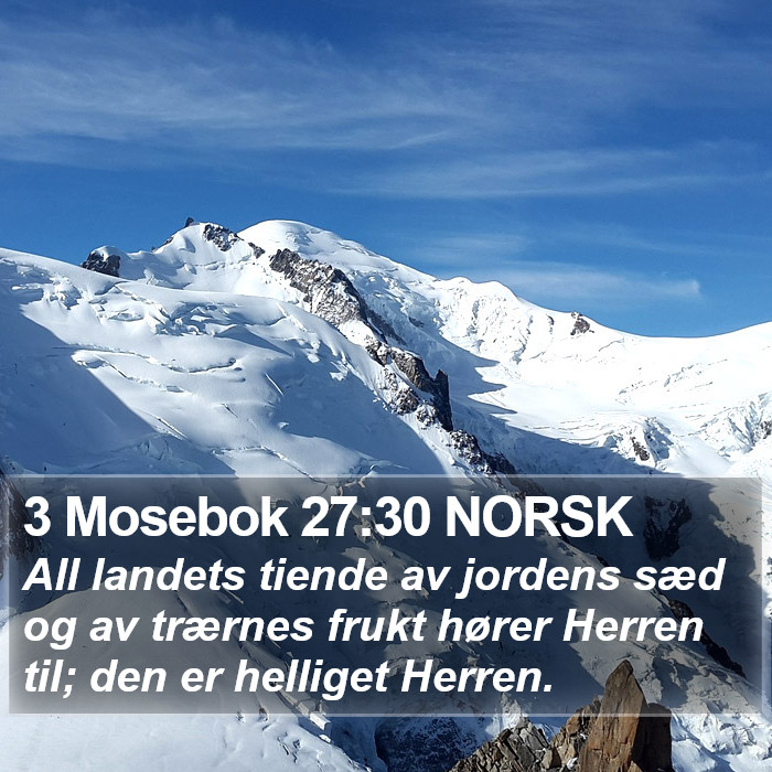 3 Mosebok 27:30 NORSK Bible Study