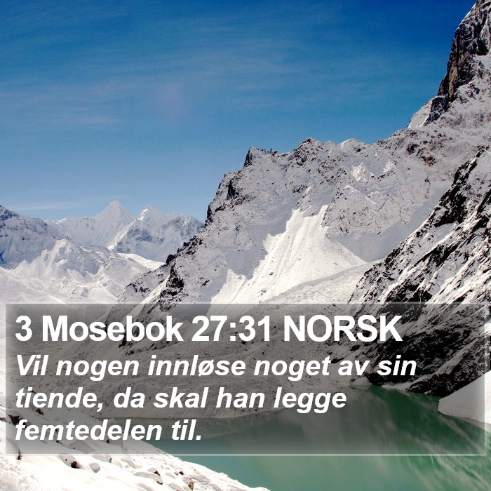 3 Mosebok 27:31 NORSK Bible Study