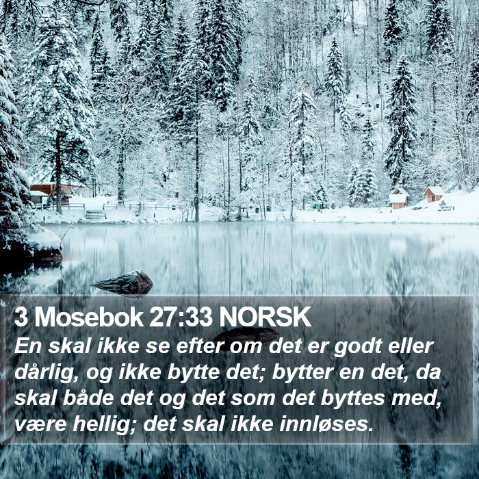 3 Mosebok 27:33 NORSK Bible Study