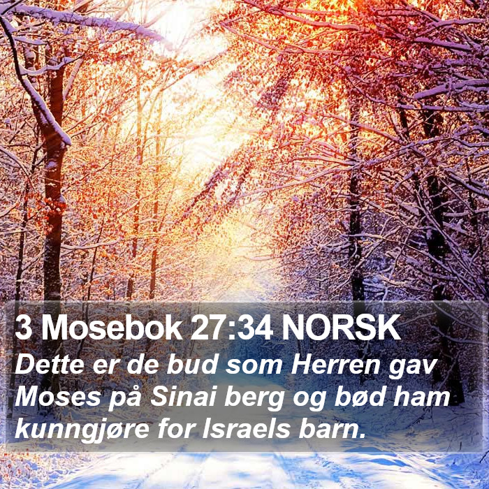 3 Mosebok 27:34 NORSK Bible Study