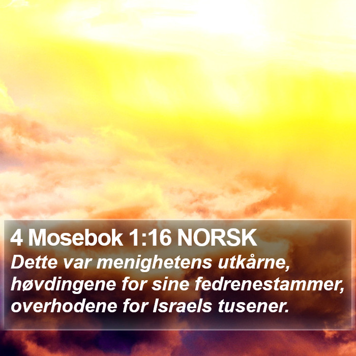 4 Mosebok 1:16 NORSK Bible Study