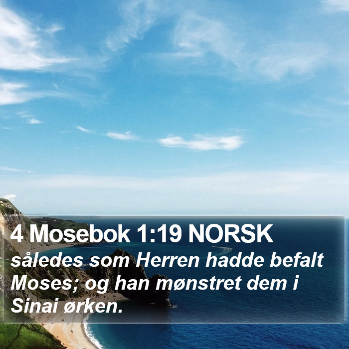 4 Mosebok 1:19 NORSK Bible Study