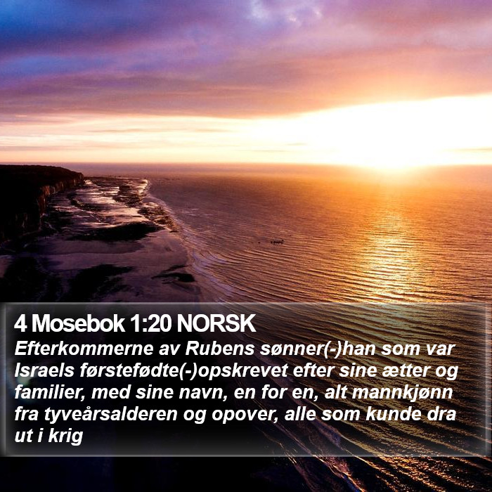 4 Mosebok 1:20 NORSK Bible Study