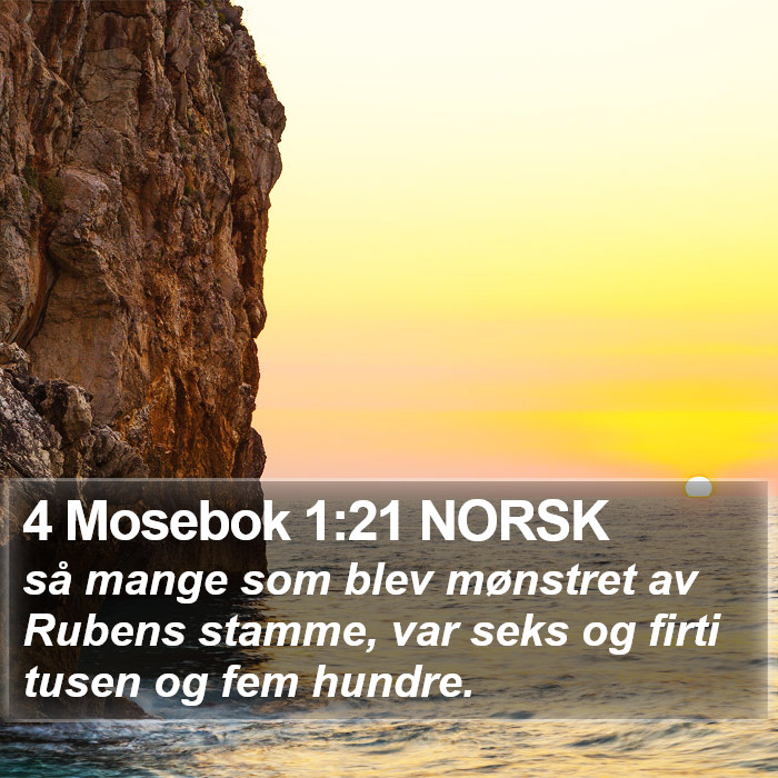 4 Mosebok 1:21 NORSK Bible Study