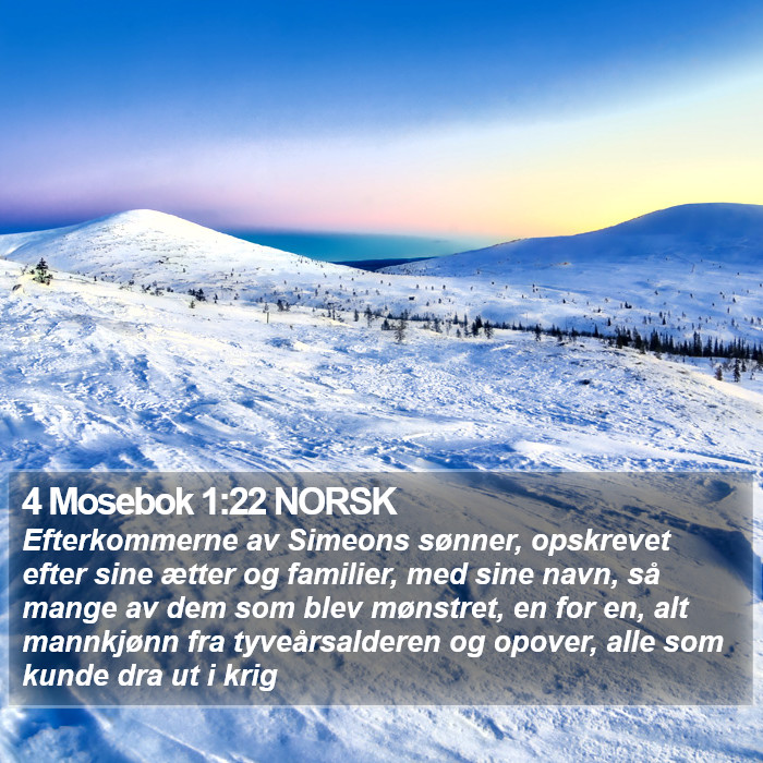 4 Mosebok 1:22 NORSK Bible Study