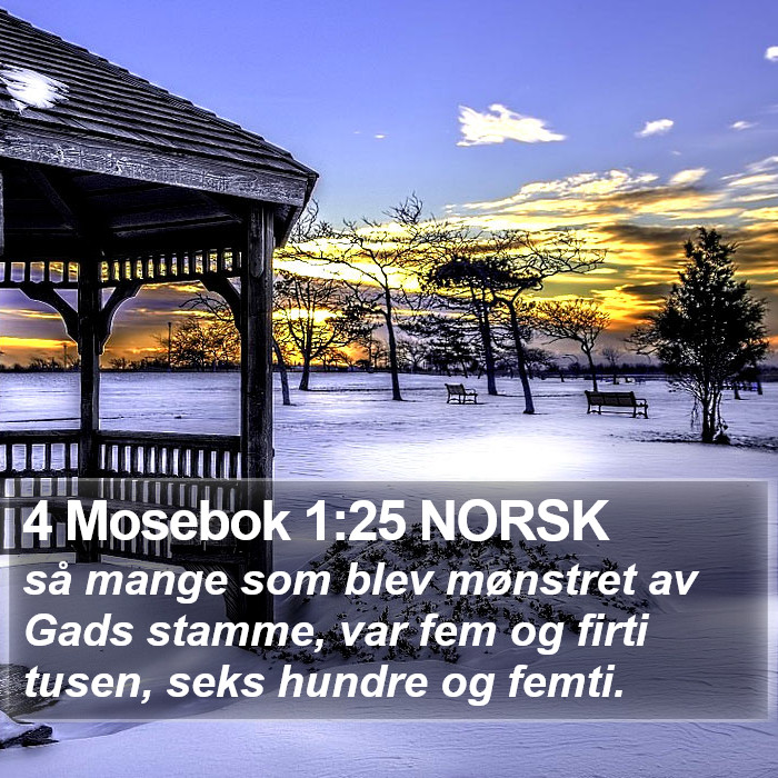 4 Mosebok 1:25 NORSK Bible Study