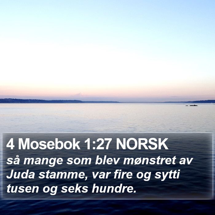 4 Mosebok 1:27 NORSK Bible Study